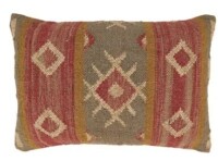 TheWatsonShop Kilim Geometric Linen Reversible Throw Pillow, 12" x 20" / Rugolution Sunset Passage Indoor And Outdoor Throw Pillow, 20" x 20" Assorted New Assorted $99