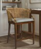 Martha Stewart Lily Pond Playa Natural Handcrafted Rattan & Wood Counter Stool 25" H New in Box $699