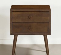 NTC Lux Nightstand with 2 Drawers, Featuring Adaptable Design, 150 lbs Load Capacity, Water-Resistant, Elevate Your Space, Easy Assembly in Dark Walnut New in Box $399