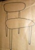George Oliver Modern Minimalist Upholstered Dining Room Side Chair with Metal Frame, New in Box $599 - 2