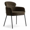 Pop Maison Aila Modern Upholstered Dining Chair, Chocolate Brown, New in Box $799