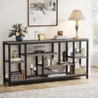 Tribesigns 70.9" Console Table Entryway Sofa Table with Storage Shelves, Gray, New in Box $399