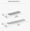 AllModern Oiva 2 Piece Boat Shaped Solid Wood Floating Shelves $199 - 2