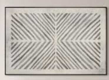 SIGNLEADER Modern Geometric Pattern Black and White Line Design Extra Large Framed Wall Art Print Decor (Frame Assembly Required), 36" H x 60" W New In Box $299