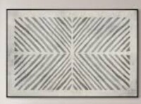 SIGNLEADER Modern Geometric Pattern Black and White Line Design Extra Large Framed Wall Art Print Decor (Frame Assembly Required), 36" H x 60" W New In Box $299