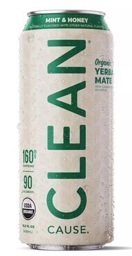 Clean Cause Mint & Honey Organic Yerba Mate, 15.5 oz / Leisure Hydration Electrolyte Refresher Wild Blueberry - 16 fl oz New Assorted Best by 9/2027