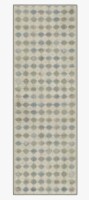 Latitude Run&reg; Coady Diamondot Geometric Machine Washable Sage Indoor Runner Rug With Non-Slip Backing, 2' x 7' $199