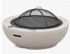 Williston Forge Round Wood Burning Concrete Outdoor Large Fire Pit,35.43" Heat Resistant MGO Ceramic Material Base With BBQ Grill Firepit For Patio Garden,Backyard Barbecue,Outdoor Gatherings New in Box $899