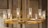 Laurel Foundry Modern Farmhouse Andrade 12-Light Dimmable Metal Wagon Wheel Chandelier New in Box $999