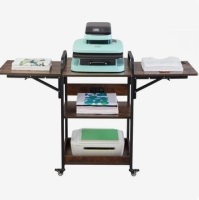 VEVOR Heat Press Table with Charging Station, 3 Tier Movable Heat Press Stand, Foldable Heat Transfer Machine Stand with Wheels, Rolling Metal Workbench for Sublimation Transfer Machine, New in Box $299