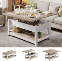 YITAHOME Lift Top Coffee Table 3 in 1 Multi-Function Coffee Tables with Storage, Farmhouse Rectangle Coffee Table Dining Table New in Box $499