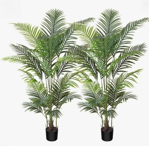 Primrue Adcock Artificial Palm Tree in Pot (Set of 2) New in Box $399