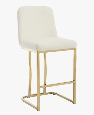 Chummaven Modern 24'' Height Upholstered Counter Bar Stool With Metal Frame New Shelf Pull $299