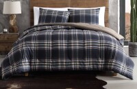 Wrangler 3pc Full/Queen City Flats Plaid Duvet Set Blue: Microfiber Bedding, OEKO-TEX Certified New In Box $199