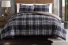 Wrangler 3pc Full/Queen City Flats Plaid Duvet Set Blue: Microfiber Bedding, OEKO-TEX Certified New In Box $199