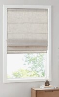 Madison Park Kyler Natural Linen Blend Light Filtering Soft Lightweight Single 34x64" Roman Shade New In Box $199