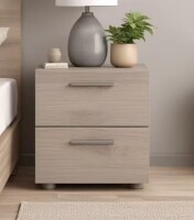 TVILUM Austin Brown 2-Drawer 15.75 in. W Nightstand New In Box $199