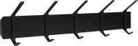Kate and Laurel Rossmore Farmhouse 5-Hook Wall Hanging Coat Rack, Black, Modern Hanging Rack for Coats, Bags, Or Pots and Pans New In Box $199