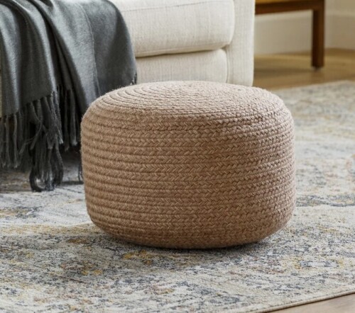 Mistana&trade; Upholstered Pouf New In Box $299