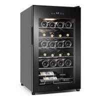 Hooure 17 in. Wine Cooler 24-Bottle Freestanding Wine Cooler Fridge with Lock and Temperature Memory, Black New in Box Factory Sealed $699
