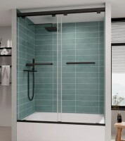ROOMTEC Frameless Bathtub Shower Doors 56-60 W x 60 H, Double Sliding Tub Shower Door with Tempered A41800570E-Tub-NHF New in Box $1399