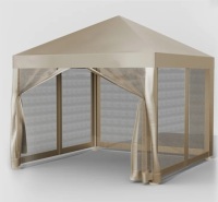 Ideamage 10' x 10' Screened Canopy Tent with Mosquito Netting, Backyard Screen House Shelter for Patio and Picnic New in Box $399