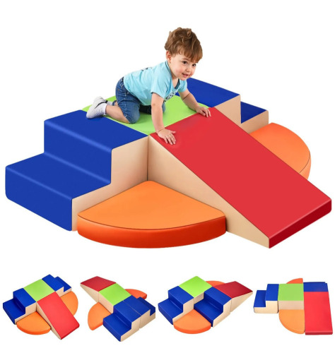 VEVOR Climbing Toys, 6-Piece Set, Foam Climbing Toys for Toddlers 6 Months to 3 Years Old, PU Leather Climbing Blocks, Indoor Climb and Crawl Activity Playset for Crawling & Sliding, Easy to Clean New In Box $199