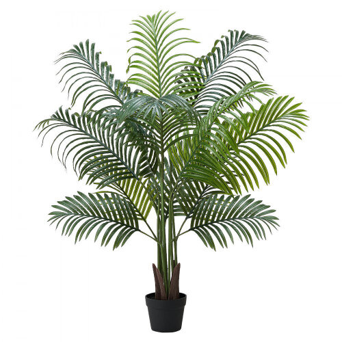 Bay Isle Home&trade; Artificial Areca Palm Tree 5 ft, Fake Palm Tropical Plants with White Tall Planter, Faux Floor Silk Plant in Pot, Large Trees for Home Office Living Room Decor House Warming, Indoor Outdoor New Shelf Pull $199