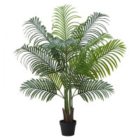 Bay Isle Home&trade; Artificial Areca Palm Tree 5 ft, Fake Palm Tropical Plants with White Tall Planter, Faux Floor Silk Plant in Pot, Large Trees for Home Office Living Room Decor House Warming, Indoor Outdoor New Shelf Pull $199