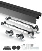 VEVOR Bypass Door Hardware, 8ft Heavy Duty Bypass Sliding Door Hardware Kit, Aluminum Alloy Sliding Closet Door Hardware Set with Finger Pulls, for 2 Door System, Fit Door Thickness 1 3/8" - 1 3/4" New In Box $299