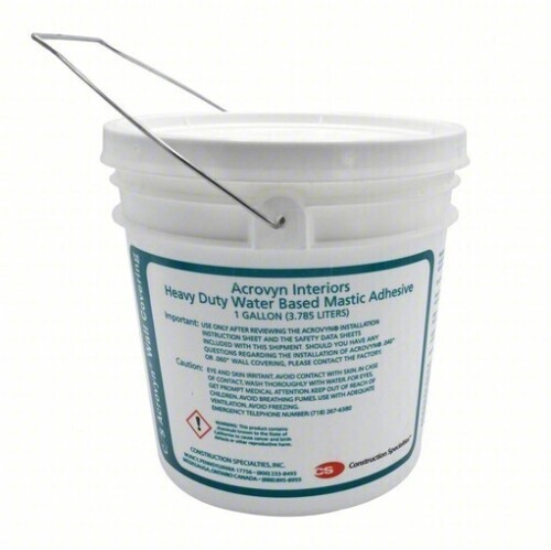 Acrovyn Interiors Heavy Duty Water Based Mastic Adhesive, 5 Gallon New $299