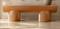 Caloroso Balancia 55" Modern High-Glossy Lacquered Bench, Low Console Table for Entryway, Living Room and Bedroom, Fully Assembled New in Box $999