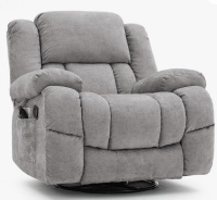 Latitude Run Kinue 41.3" W Swivel Upholstered Recliner with Massage and Heat New in Box $999