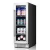 Yeego - Beverage Refrigerator Cooler - 12 inch 60 Cans Mini Fridge with Glass Door, 34-54&deg;F Built-in Beverage Fridge - Stainless Steel. Model: BB-YG-BS12R-23US New in Box $699
