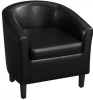 Ebern Designs Seldon 28'' H Vegan Leather Barrel Chair $599