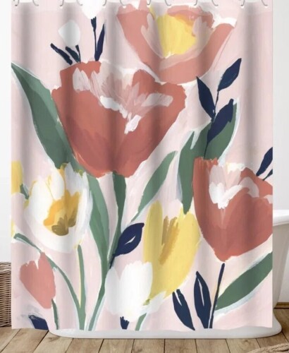 East Urban Home Floral Shower Curtain / Deny Designs Abstract Shower Curtain / Assorted New In Box