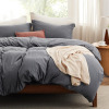 Bedsure Prewashed Duvet Cover Full with Fitted Sheet, 4Pcs, Dark Grey New In Box $199