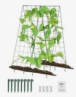 VEVOR Cucumber Trellis for Climbing Plants, 46" x 32" Foldable Cucumber Trellis Set with Plant Clips, Metal Garden Trellis for Raised Bed, Outdoor Plant Grow Support for Tomato, Squash, Vegetable New In Box $199