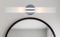 Bel Air Lighting Fusion 20.5 in. 2-Light Polished Chrome Linear Bathroom Vanity Light Fixture with Frosted Glass New In Box $199