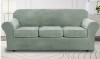 Mercer41 Modern Soft Velvet Plush 4 Piece High Stretch Sofa Slipcover Furniture Protector Luxury Thick Velvet Sofa Cover for 3 Cushion Couch Machine Washable, 55'' H X 95'' W X 33'' D $99