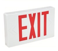 Grainger Exit Sign: Emergency Battery Backup, LED, White, Red, 1 or 2 Faces, Ceiling, Nickel Cadmium New In Box $89
