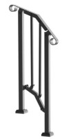VEVOR Wrought Iron Handrail Fits 1 or 2 Steps Handrail Picket #1 Outdoor Stair Rail with Installation Kit for Outdoor Steps Hand Rails Matte White New In Box $199