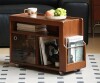 Winston Porter Solid Wood End Table with Wheels New In Box $399