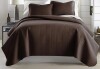 Southshore Fine Linens Vilano Oversized Quilt Set, Double-Brushed Microfiber Lightweight Quilted Bedding and 2 King Pillow Shams, King/California King, 3-Piece Set, Chocolate Brown $299