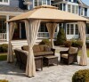 Lausaint Home 10 Ft. W x 10 Ft. D Iron Patio Gazebo with Arc Shape Top New in Box $699