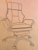 Wildon Home Big and Tall Office Chair, Flip Armrests for Pets & Cross Legged Sitting, Executive Ergonomic Computer Gaming Chair with Foot Rest, Gliter Fabric Wide Seat Reclining Desk Chair New Open Box $699 - 2