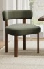 Hokku Designs Upholstered Solid Wood Dining Chair Side Chair in Green New in Box $399