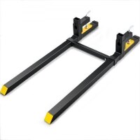 VEVOR Pallet Forks, 2000 lbs Tractor Bucket Forks, 60" Total Length Clamp on Pallet Forks with Adjustable Stabilizer bar, Heavy Duty Pallet Forks for Tractor Attachments, Skid Steer, Loader Bucket, New in Box $299