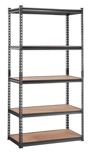VEVOR - Storage Shelving Unit, 5-Tier Adjustable, 2000 lbs Capacity, Heavy Duty Garage Shelves Metal Organizer Utility Rack - Black New Shelf Pull $299