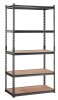 VEVOR - Storage Shelving Unit, 5-Tier Adjustable, 2000 lbs Capacity, Heavy Duty Garage Shelves Metal Organizer Utility Rack - Black New Shelf Pull $299